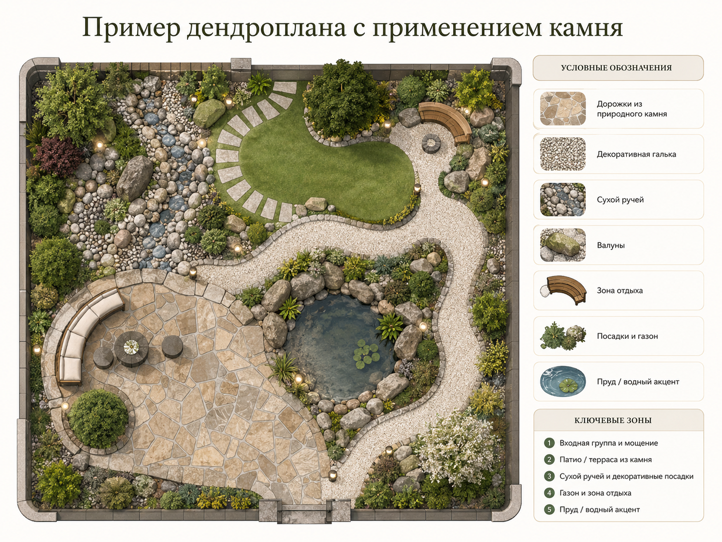 Камень на участке